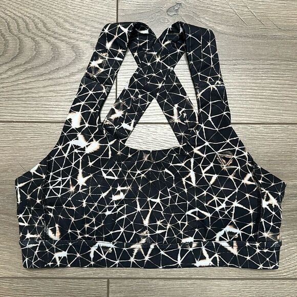 Lululemon All Sports Bra Star Crushed Multi Black‎ Adjustable Size 6 - Picture 1 of 10